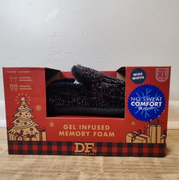 New In Box DF by Dear Foams Slippers Size XL 11-12W - Picture 3 of 3